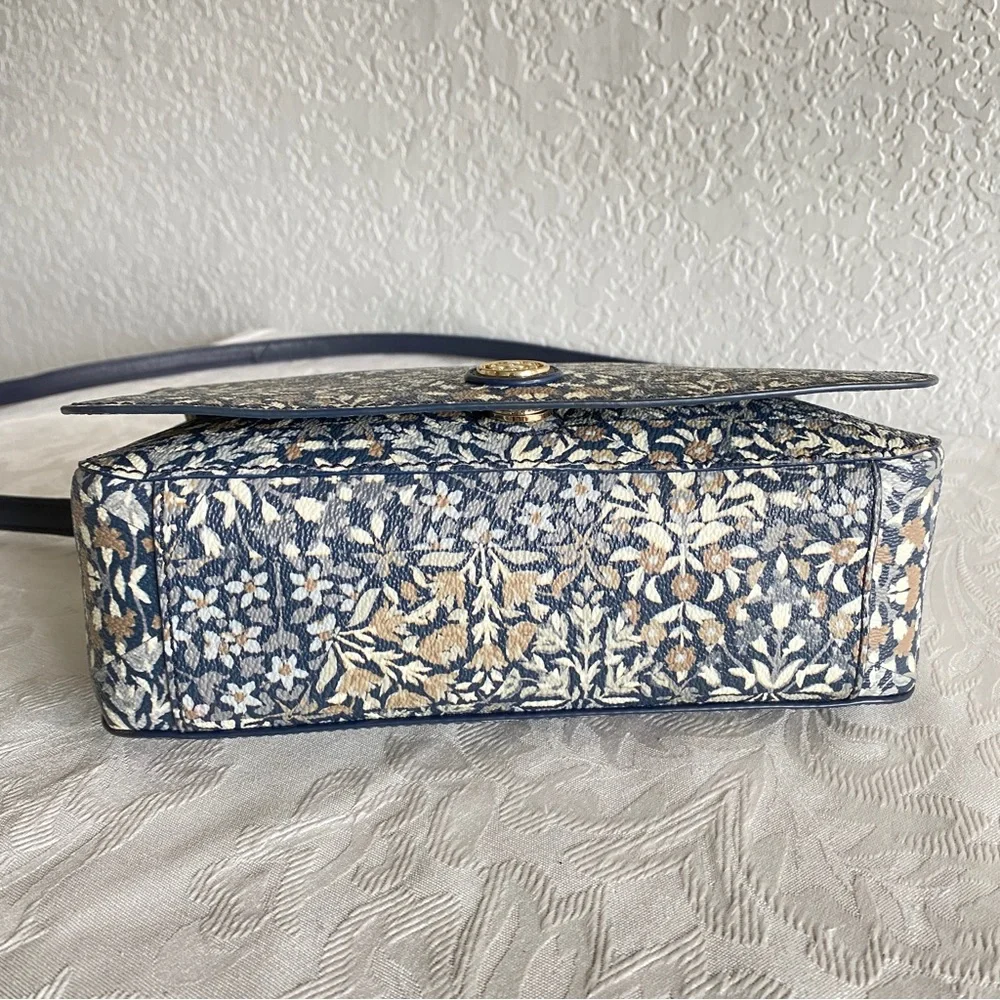 Tory Burch floral print flap crossbody bag